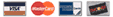 VISA, MasterCard, American Express and Discover