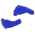 Blue Spinning Feet 