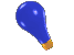 Blue Tumbling Light Bulb