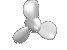 White Spinning Propeller