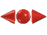 Red Spinning Ball and 2 Cones