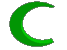 Green Spinning Crescent
