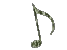 Green Marble Tumbling Musical Note