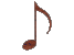 Teak Wood Spinning Musical Note