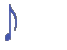 Blue Glass Bouncing Musical Note