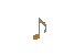 Yellow Glass Growing Musical Note