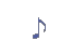 Blue Glass Growing Musical Note