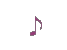 Violet Glass Growing Musical Note