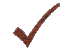 Teak Wood Spinning Check Mark