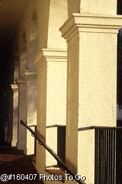 Archway of Spanish-style building