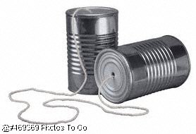Tin can and string telephone