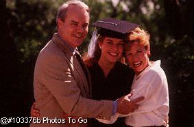 Family posing on graduation day