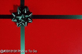 Close-up of Christmas ribbon