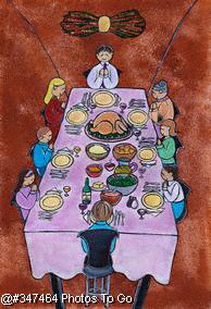 Illustration: Thanksgiving dinner