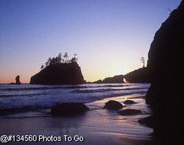 Second Beach at sunset