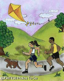 Illustration: Jogging in the park