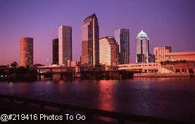 Tampa skyline at night