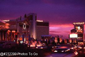 Neon signs on strip