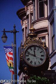Large clock & building