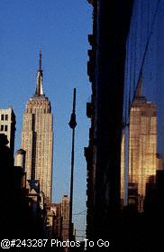 Empire State Building and reflection