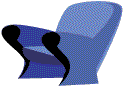 Blue lounge chair