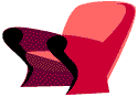 Red lounge chair