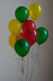 Red Yellow and Green Ballons